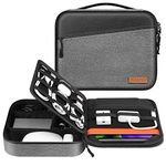 Electronic Organizer Bag, FINPAC Portable Accessories Storage for Cable/Cord/Charger/USB/SD Card, Portfolio Tablet Sleeve Carrying Case for iPad Pro 12.9''/11/10.2" iPad/10.5" iPad Air/9.7" iPad