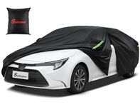 Sailnovo Sedan Car Cover Waterproof All Weather,7 Layers Heavy Duty Full Exterior Cover for Toyota Snow Sun UV Protection with Zipper Universal Fit for Sedan (194-208 inch)