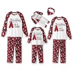 Perdeca Christmas Pajamas for Family Women Merry Christmas Pjs Red Plaid Sleepwear Matching Family Christmas Pajamas, Xmas Tribe, X-Large