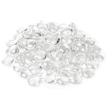 Houseables Glass Stone, Clear Marbles, Pebbles for Vases, 2.27 KG, 400-500 Stones, Flat Bottom, Round Top, Rocks, Bowl Filler Gems, Iridescent Decor, Decorative Centerpieces, Florist Supplies, Aquarium