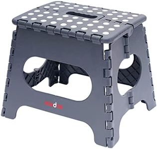 Folding Step Stool, 11 Inch Foot Stool for Kids Adults - Holds Up to 330 lbs, Lightweight Foldable Step Stool with Anti-Slip Surface, Carry Handle for Home Indoor Outdoor