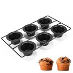 CGGYYZ 6 Cup Nonstick Popover Pans, Muffin Tin, Large Deep Cupcake Baking Pan, Muffin Pans for Baking Sets Non Stick