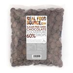 RealFoodSource Sugar Free 60% Dark Chocolate Couverture Drops 2kg