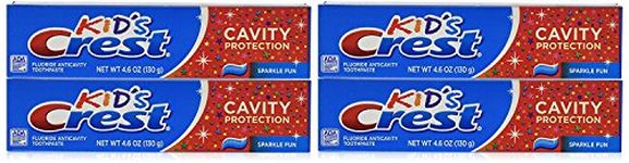 Crest Kid's Crest, Fluoride Anticavity Toothpaste, Sparkle Fun Flavor, 4.6 Ounce Tubes (Pack of 4)