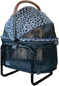 Pet Gear No-Zip View 360 Pet Carrier & Car Seat with Booster Seat Frame for Small Dogs & Cats, Mesh Ventilation, Push Button Entry, No Tools Required, 20", Gray Animal