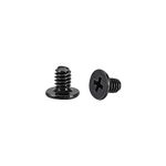 uxcell M2x4mm Phillips Screw Fastener Black 3.8mm Dia Screw Head for Laptop PC TV Fan Switch 200pcs