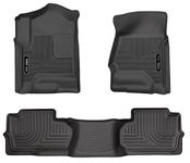 Husky Liners 98241 Black Weather beater Front and 2nd Seat Floor Liners Fits 2014-2018 Chevrolet-GMC Silverado/Sierra 1500 Double Cab, 2019 Chevrolet-GMC Silverado/Sierra 1500 Legacy, 2015-2019 Chevrolet Silverado 2500/3500 HD Double Cab