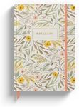 Rileys & Co Notebook Journal for Work and School - Lined Journal 8 x 6 Inches 240 Pages - Gold Foil Cover - Compact Notebook for Women - Hardcover Journal For Business, College (Floral)