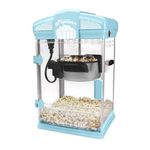 West Bend Stir Crazy Movie Theater Popcorn Popper, Gourmet Popcorn Maker with Nonstick Popcorn Kettle, Measuring Tool and Scoop, 4 Qt, Blue