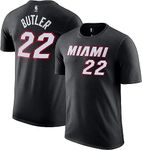 NBA Boys Youth 8-20 Official Player Name & Number Game Time Performance Polyester T-Shirt, Jimmy Butler Miami Heat Black, Medium