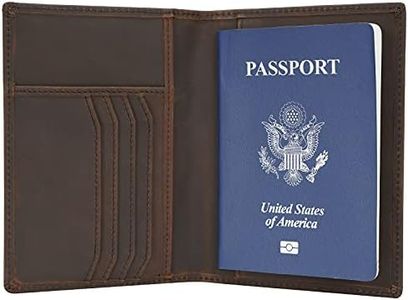 Polare Slim RFID Blocking Leather Passport Holder Travel Bifold Wallet For Men