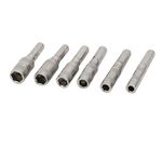 Sourcingmap M2.5 M3 M3.5 M4.0 M4.5 M5 Hex Socket Nut Driver Adapter Drill Bit 6 in 1 Set