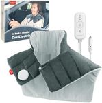 Car Electric Blanket for Neck and Shoulder, Comfytemp Heated Car Blanket with 3 Heat Setting, 2H Auto-Off, Heated Neck Shoulder Wrap for Pain Relief,12V/24V Heated Throw Blanket for Car, Camping