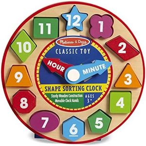 Melissa & Doug Shape Sorting Clock - Wooden Educational Toy