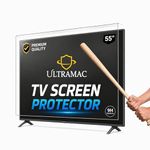 ULTRAMAC 55 inch 3mm Acrylic TV Screen Guard | 9H Hardness | Scratch & Splash Resistant | ISO Certified Protection with Ultra HD Clarity