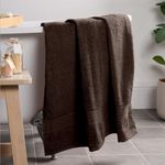 Brentfords Towels Bath Sheets Dark Brown, Super Soft Feel 100% Cotton Bathroom Towels Quick Drying Homeware Accessories Highly Absorbent Towel Set, 1 Piece