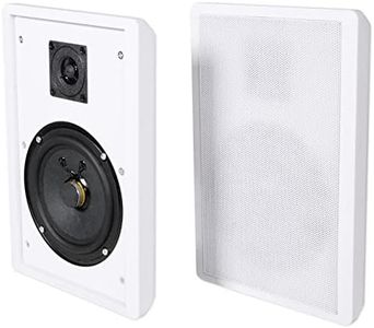 2 Rockville RockSlim White Home Theater 5.25" 240w Easy Wall Mount Slim Speakers