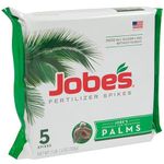 Jobe's Palm Tree Fertilizer Spikes 10-5-10 Time Release Fertilizer for All Outdoor Palm Trees, 5 Spikes Per Package