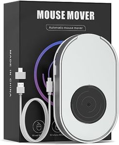 Jerryrun Mouse Jiggler, Undetectable Mouse Mover Device Wiggler Shaker with Drive Free USB Cable and USB C to USB Adapter, Physical Automatically Mouse Movement, Keep PC Screen Active, Silver
