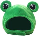 Abbraccia Plush Frog Hat Cap Frog Ears Costume Halloween Animal Hats Cosplay Party Costume Accessories for Kids Adults