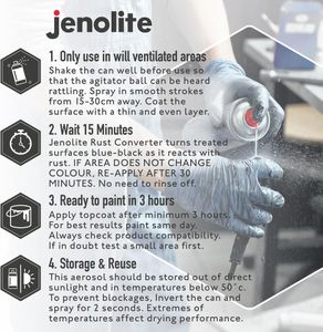 Jenolite Rust Converter Spray 400ml – Corrosion Treatment