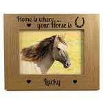 Red Ocean Personalised Photo Frame For Horse Pony Pet Gift Horse Gifts Home Decor Gift For Girls Women Horse Gifts For Girls