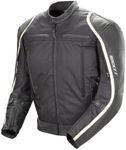 Joe Rocket Comet Men's Textile Motorcycle Jacket (Black/Black, Small)