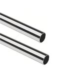 Home Decor Luxury Stainless Steel Window/Door Curtain Rods and Pipes for Home and Office (Pipe Only) - Silver Finish (8 Feet, 5 Pipes)