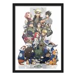 YourCanvas - | Naruto Shippuden All Characters | Naruto Frames & Posters | Anime Framed Posters (Black framed 10×13 inches, All Characters)