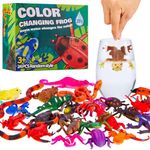 Axbotoy 24 Pack Color Changing Bug Toys,Stretchy Realistic Bugs and Insects for Kids,Bug Set for Bath Time,Birthday,Themed Party Favors,Easter Halloween Basket Stuffers,April Fool's Day Prank Gifts