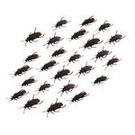 Tootpado Fake Plastic Roaches Cockroach Toy (Pack of 25) - Red - (CFNS05)