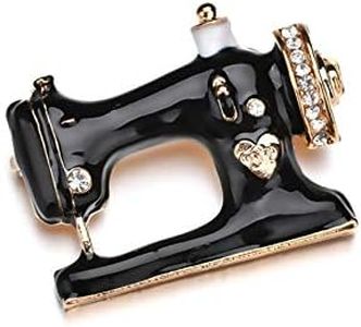 Timetries01 Rhinestone Enamel Sewing Machine Women Brooch Pin Fashion Jewelry Dress Accessory