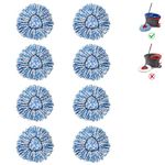 BonusLife 8-Pack Mop Head for O-Ceda RinseClean Spin Mop Refill 2-Tank System Only Easy Cleaning Microfiber Replacement