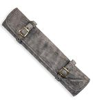 Knife Bag Leather Chefs, 7-Compartment Genuine Leather Chef's Knife Roll, Large, Knife Bag for Chef's Knife, Kitchen Bag, Sam (Antique)