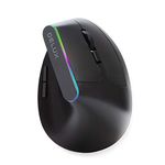 DeLUX Ergonomic Mouse Wireless, Vertical Mouse with 2.4G USB Receiver, 6 Buttons, 1600DPI, RGB Light, Ergo 57-degree Design for Carpal Tunnel, for PC/Laptop/Mac (M618C-Black)