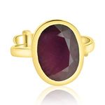 Arihant Gems & Jewels 7.25 Ratti Panchdhatu Ruby/Manik Ring | Natural & Certified | Astrological Gemstone | Positive Effect | Unisex Both for Men & Women