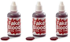 CREZYSKY Fake Blood, Fake Blood for Prank and Hallowin, Create Spooky Party Decorations (Pack of 3)