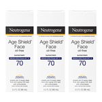 Neutrogena Age Shield Anti-Oxidant Face Lotion Sunscreen Broad Spectrum SPF 70, 3 Fluid Ounce (Pack of 3)