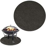 Tshiwort Round Fire Pit Mat - 27 inch Fireproof Round Under Grill Mat, BBQ Grill Splatter Mat, Floor Protective Rug for Backyard, Fire Pit Pad for Grass Outdoor Wood Burning Fire Pit and Smoker,