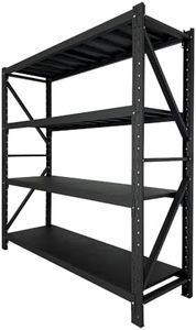 240(H) x200(L) cm Metal Warehouse Racking Storage Garage Shelving Steel Shelf 800kg Shelves (Matte Black)