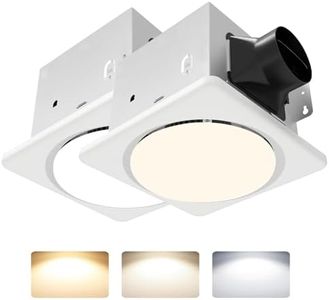 NOVELUX Bathroom Exhaust Fan with Light, UL HVI Certificated 120 CFM 1.2 Sones, 41W Bathroom Fan with Light for Home, 1500lm LED Light 2700K/4000K/6500K 2 pack