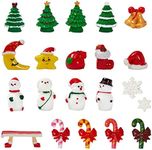THE TWIDDLERS - 30 Christmas Mini Doll House Xmas Figurines, Christmas Cake Decorations - Miniature Decorations, Resin Ornaments, Xmas Tree Santa - Advent Calendar Fillers, Christmas Cake Toppers