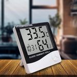 LABART HTC-2 with Certificate Digital Hygrometer Thermometer Humidity Meter With Clock LCD Display with Certificate