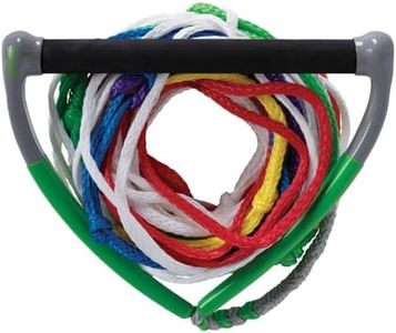 Radar Control Pkg Waterski Rope, 13 in. Elliptical Handle w/8-Sect. Mainline, Green/Grey