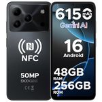 DOOGEESmart Note 56 Plus Mobile Phones, Android 16 Smartphone, 48GB + 256GB/2TB, 6150mAh & 6.56 HD+ 90Hz Display, 50MP Camera, 4G Dual Sim Free Unlocked Phones, Face ID/Fingerprint/NFC/OTG