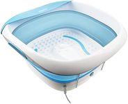 HoMedics Foldaway Luxury Foot Spa and Massager with Heater/Keep Warm Function - Soothing Vibration Massage, Clever Collapsible and Compact Design, Use with Your Favourite Bath Salts and Essential Oils