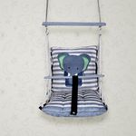 BOFFLE Cotton Baby Swing for Kids jhula 1-5 Years Swings Cradle Chair uyyala New Born Baby Gifts Foldable and Washable with Safety Belt, Home & Garden (Elephant)