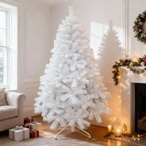 Alaskan Pine 7ft White Artificial Christmas Tree – Festive Decor