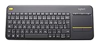 Logitech Wireless Touch Keyboard K400 Plus, Black - French Layout