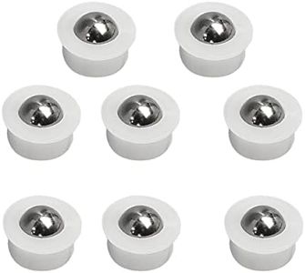 10 Pieces Mini Ball Transfer Bearing Table Conveyor Roller Ball for Transmission, Furniture,Wheelchair 1/3inch(Nylon and Stainless Steel)